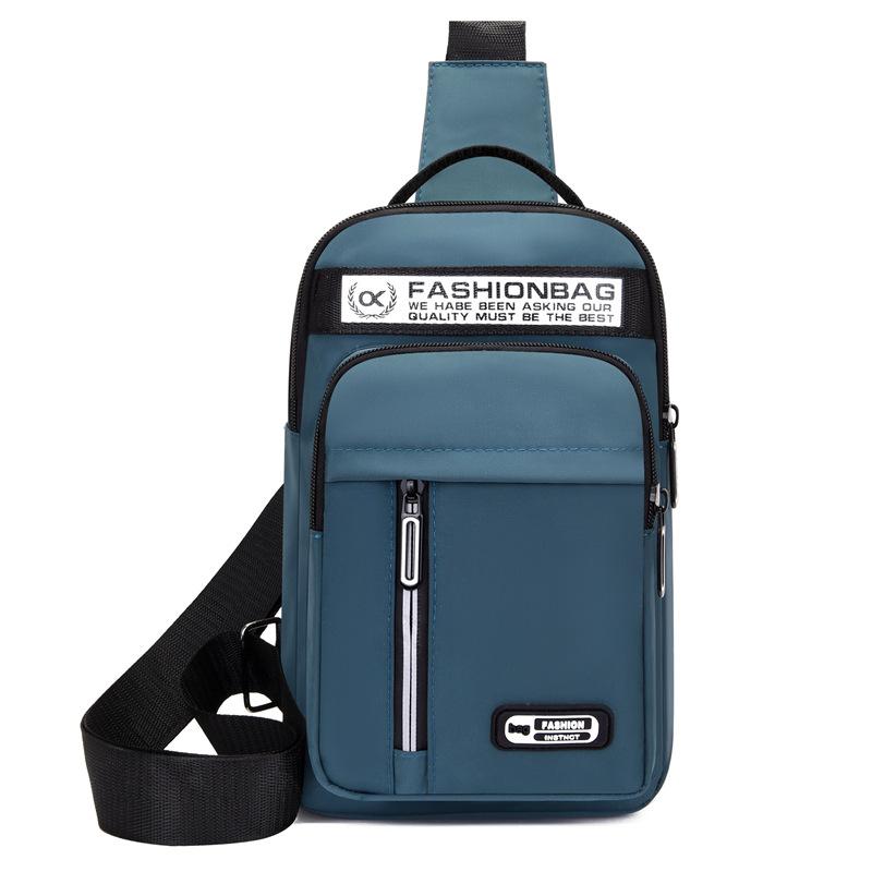 Geantă de piept pentru bărbați, simplă, de mare capacitate, de călătorie în aer liber, geantă de umăr, modă casual, geantă de piept multifuncțională