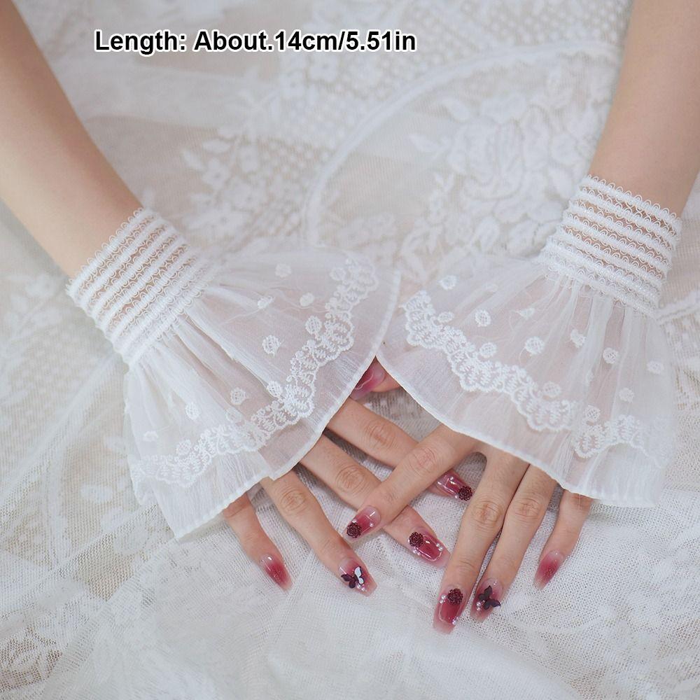 Abnehmbare falsche Manschette Mehrlagige Rüschen-Spitzenmanschette Neue Pullovermanschetten