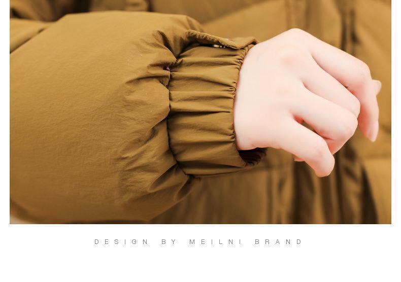Women's 2025 Winter Plus Size Stylish Loose Mid-Length Down Jacket with Thick White Duck Down Filling.