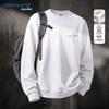 Jeanswest Men's Letter Print Crew Neck Sweatshirt