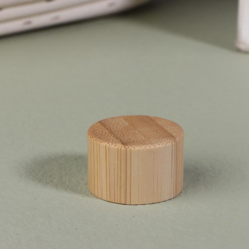 1/5 Pcs Eco-Friendly Screw Bamboo Bottle Caps With Reducer Replace Empty Bottle Caps With Drop Plug Real Bamboo Cover Screw Cap