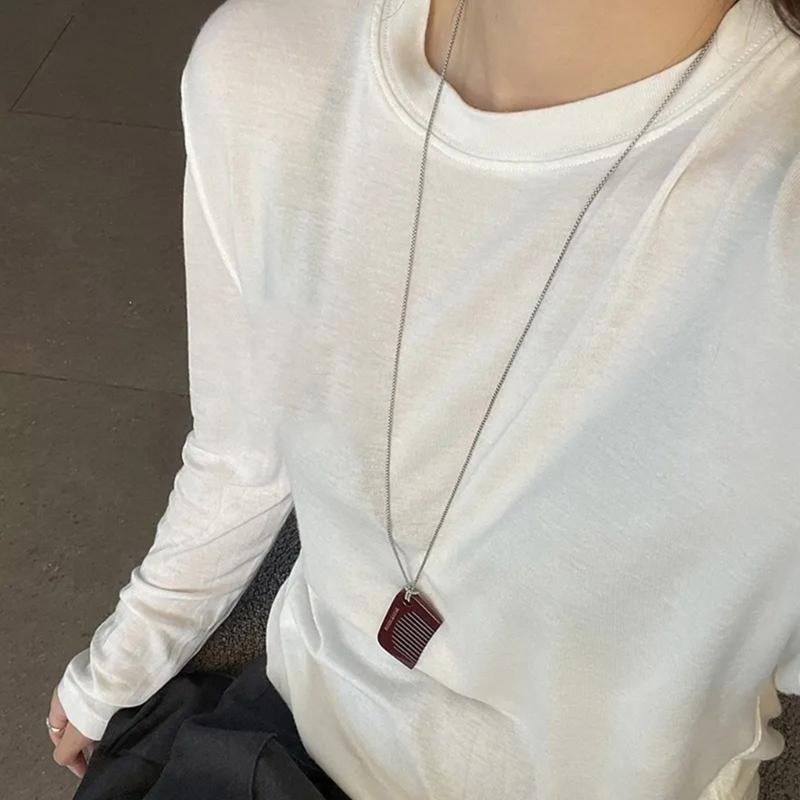 Fashion Comb Pendant Necklace with Adjustable Lanyard Pendant Necklace Perfect for Expressing Individuality Daily Life