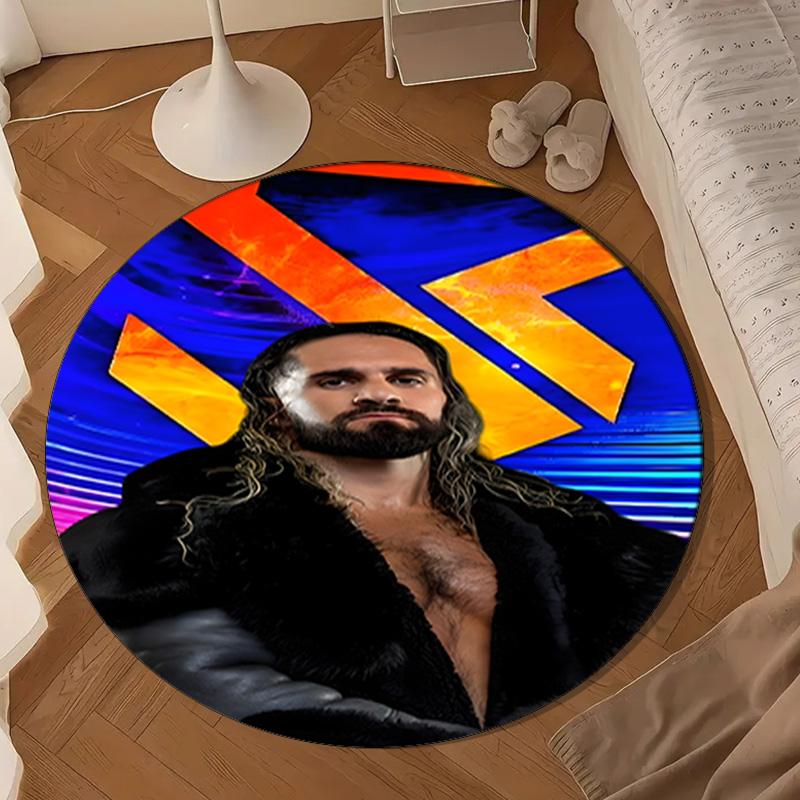 Beast Slayer: Seth Rollins Round Mat Home Decor, Chair Rug For livingroom,Bedroom, Doormat Home Decor Birthday Gift Christmas Gifts