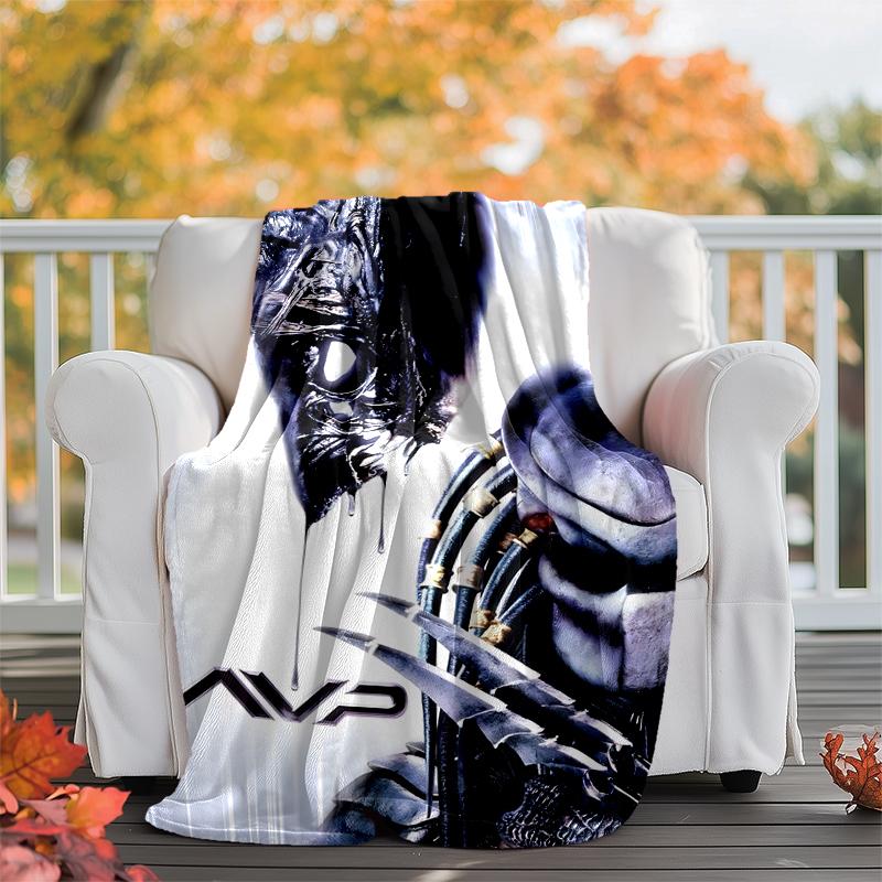 Alien Flannel Blanket Soft Warm All-Season Throw, Design for Camping, Car Travel, Hiking Sofa, Bed, Office Perfect Gift for Parties