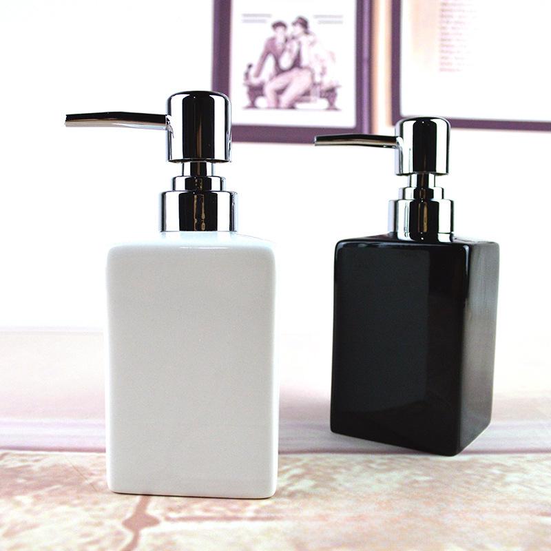 Ceramic Soap and Lotion Dispenser for Bathroom and Shower