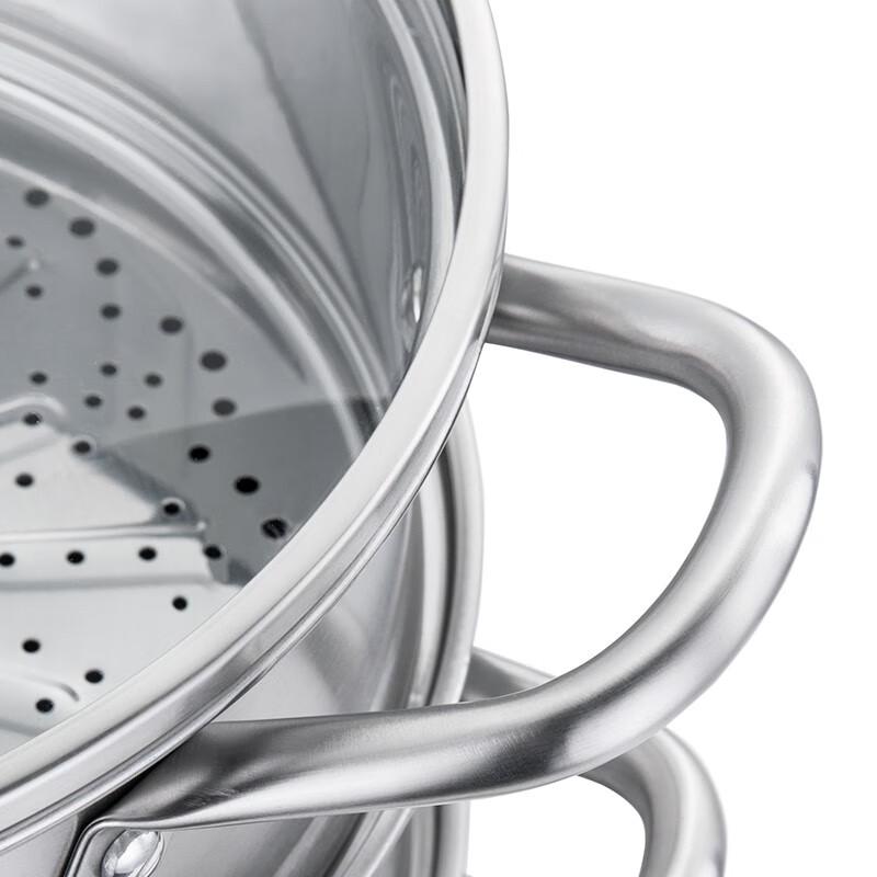 DESLON 28cm 2-lagiger Edelstahl-Dampfgarer Topf