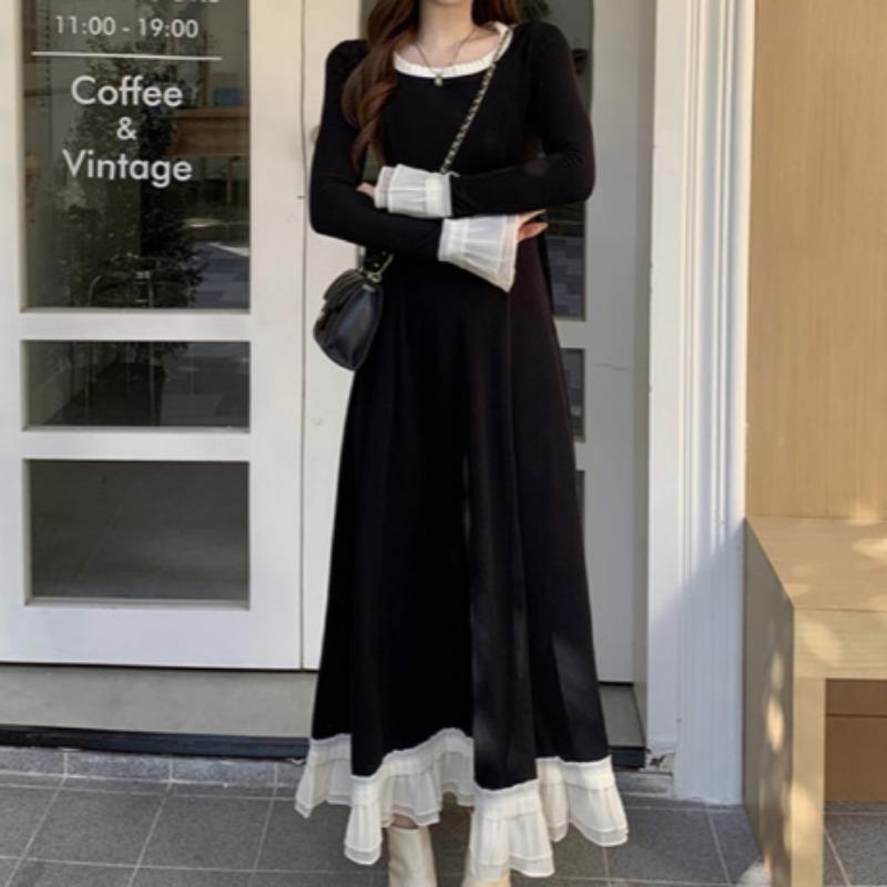 Spring and Autumn New Women's Fashion Slim Slim Fit Dress