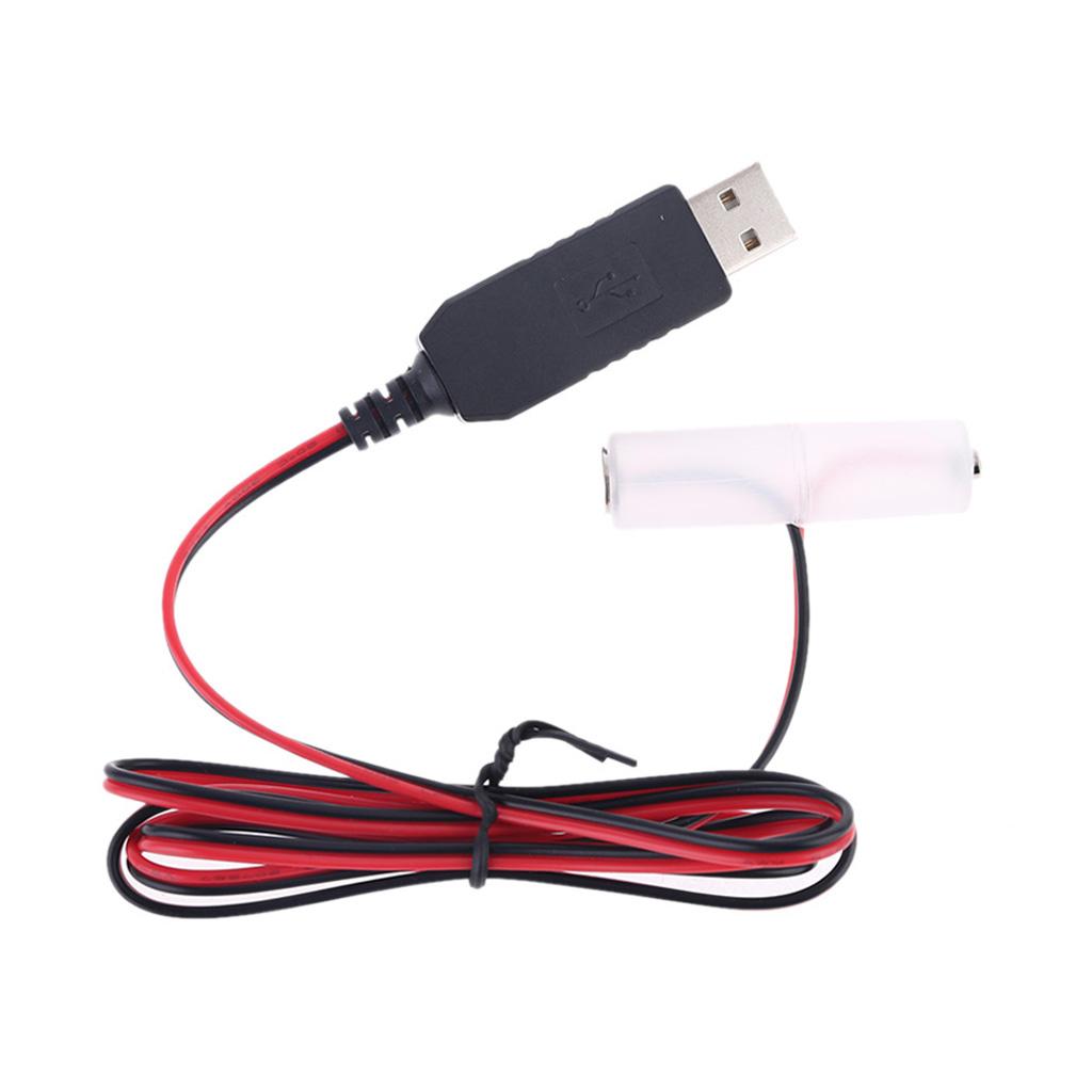 Battery Eliminator USB Power Supply Cable Replace1.5V AA Battery for Radio Electric Toy Clock LED Strip Light Calculator