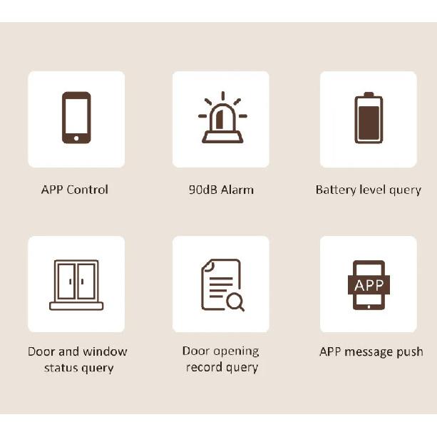 Tuya Smart WiFi Door Window Alarm Sensor Smart Home Open Closed Detectors Wifi Home Alarm Compatible With Alexa Google Home