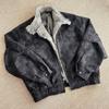 Veste matelassée d'hiver épaisse en cuir PU pour homme avec col en fausse fourrure Style de rue Manteau chaud Temps froid