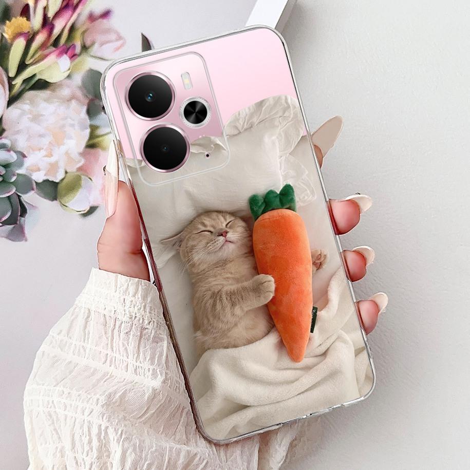 For Realme 14 5G Case Realme 14T Cover RMX5078 RMX5075 Shockproof Silicone Soft TPU Flower Bumper For Realme14 14 T Phone Shells