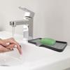 Soap Dish Shower Silicone Tray Bathroom Tray Soap Holder Sink Organizer Kitchen Soap Tray Creative Sink Soap Holder For Scrubber