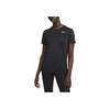 Dri-Fit Solid Color Logo Crew Neck Loose Short Sleeve T-Shirt Women Tops Black DX0687-010
