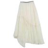 AS Designer 2026 Spring Irregular Dark Jacquard Ruffle Lace Skirt