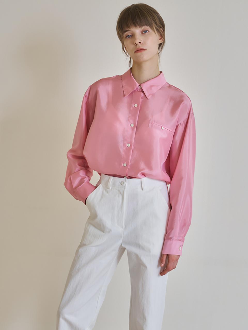 Nowood Shine Overfit Shirt (Pink) Free