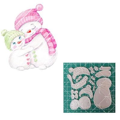 Świąteczny uścisk bałwan artystyczny wzór wykrojniki do metalu DIY Scrapbooking szablon do wytłaczania papierowe rękodzieło szablon albumu