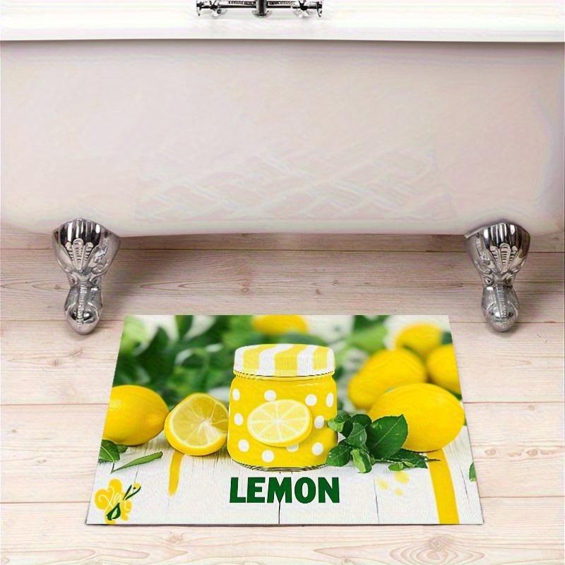 1 Stück Fruchtgetränk Muster Fußmatte Modern Küche Polyester Teppich Rutschfest Bunt Innen Teppich, Für Zuhause Badezimmer Schlafzimmer Wohnzimmer Dekor