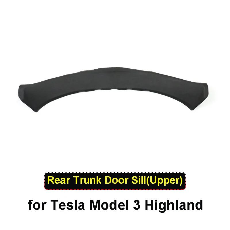 for Tesla Model 3 Highland 2024 2025 Rear Trunk Door Sill Protector Cover Anti-scratch Guard Board TPE Protection Accessories