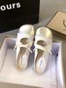 Xiaoxiang bag head half slippers women's summer wear new temperament color matching flat shoes