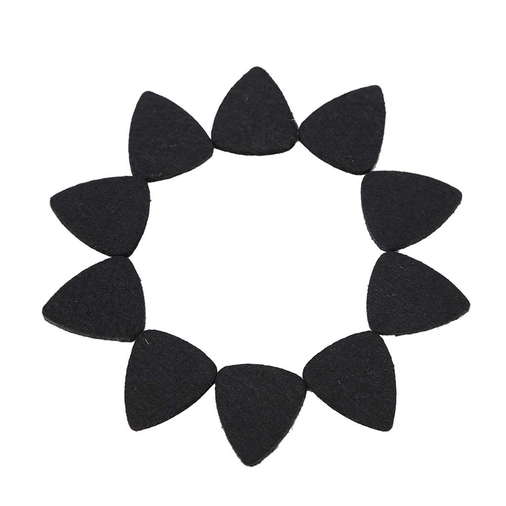 10ks vysoce kvalitní vlněné plstěné trsátka 3mm pro kytarové ukulele(Černá)