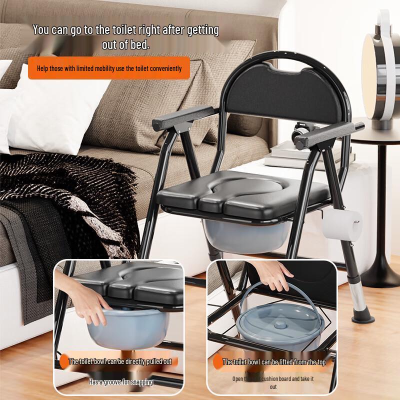 Portable Foldable Commode Chair