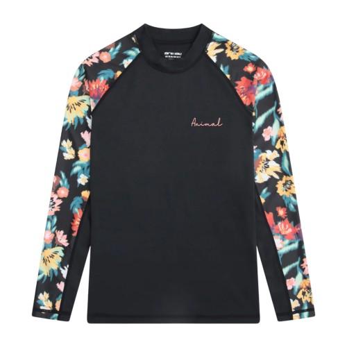 Animal Womens/Ladies Lillie Floral UPF 50+ Raglan Rash Guard