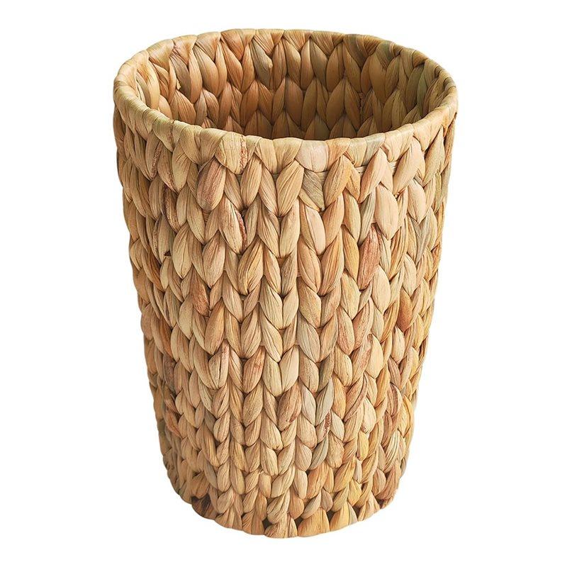 

CYCLI-Small Trash Can 2 Gallon Wicker Trash Can, Woven Water Hyacinth Wicker Waste Basket For Bedroom For Bathroom коричневый