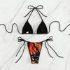 Sexy Swimwear Women Butterfly Bikinis Print Swimsuit Triagle Beachwear Bandage Bathing Suits Micro Biquini
