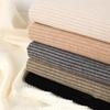 Imitation Cashmere Abraded Pit Velvet Fabric Warm Elastic Knitted Ribbed Bottoming Shirt Pants Women's Fabric 550g/m