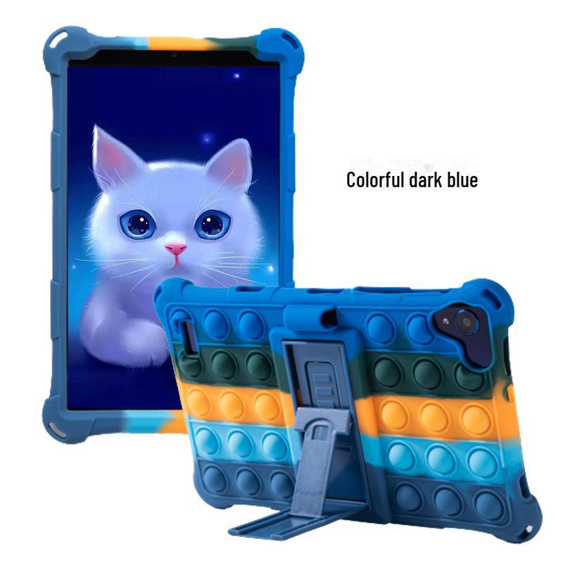 8-Inch Universal Shockproof Silicone and Leather Tablet Protective Case