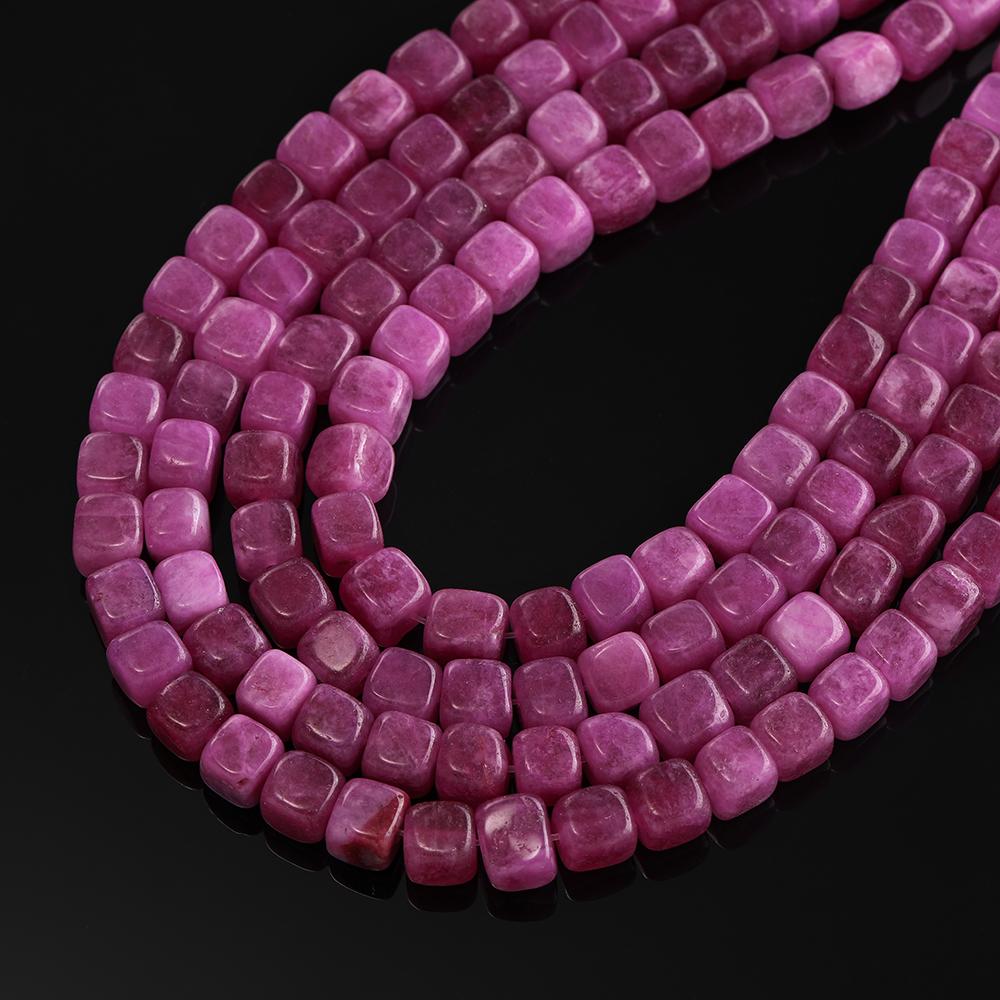 1 Strand Natural Stone Agate Beads 7.5 x 7.5mm Cube Spacer Loose Bead for Jewelry Making DIY Bracelet Necklace Accessories
