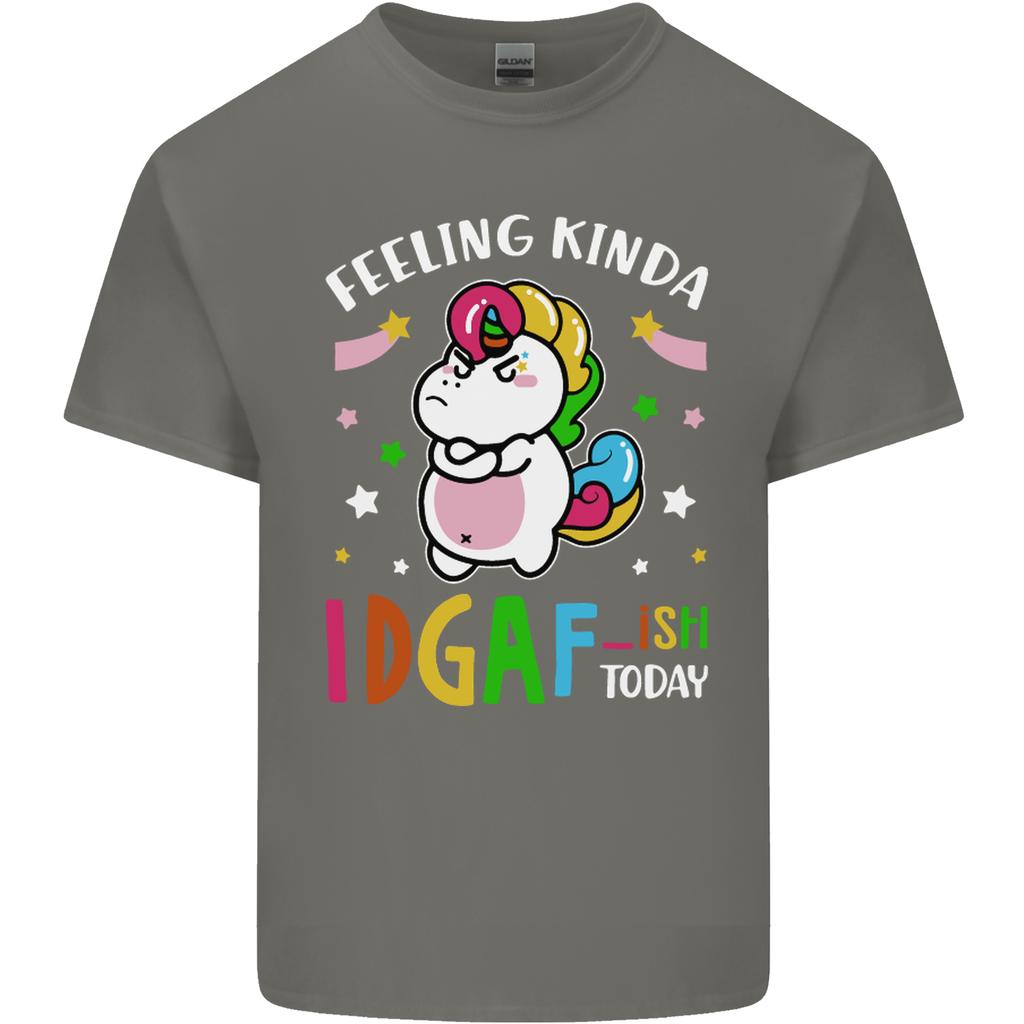 Feeling IDGAF Today Funny Offensive Unicorn Unisexs Light Cotton TShirt