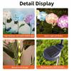 Realistic Solar Embroidered Flower Lamp Decorative Lighting Outdoor Hydrangea Light  Patio Decor