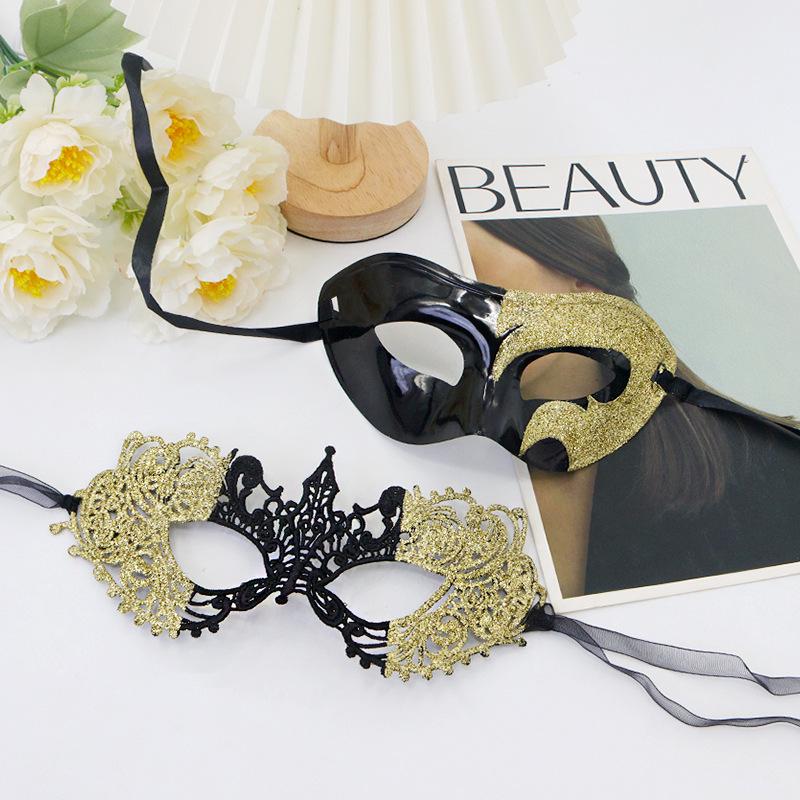 Cross-border Sexy Lace Eye Mask with Pointed Tips for Halloween & Christmas Masquerade