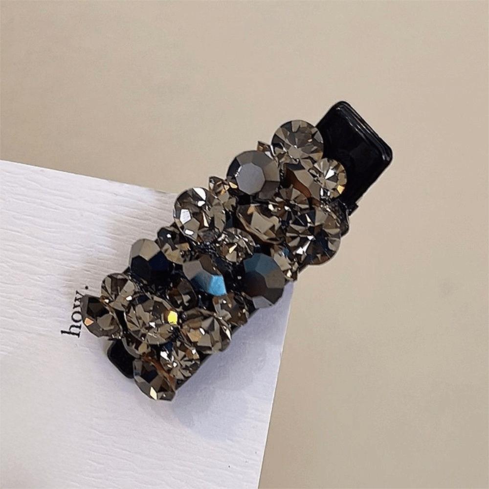 1pcs Colorful Rhinestone Duckbill Hairpin Acetate Material Small Side Clip Bangs Ponytail Holder
