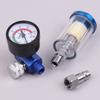 Pneumatic Spray Gun Air Regulator Gauge Water Trap Filter Tool Jp/Eu/Us Adapter