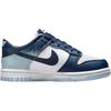 Nike Dunk Cushioning, Wear Resistant Low Top Kids' Skateboarding Shoes White/Marine Blue Sneakers IB7687-100