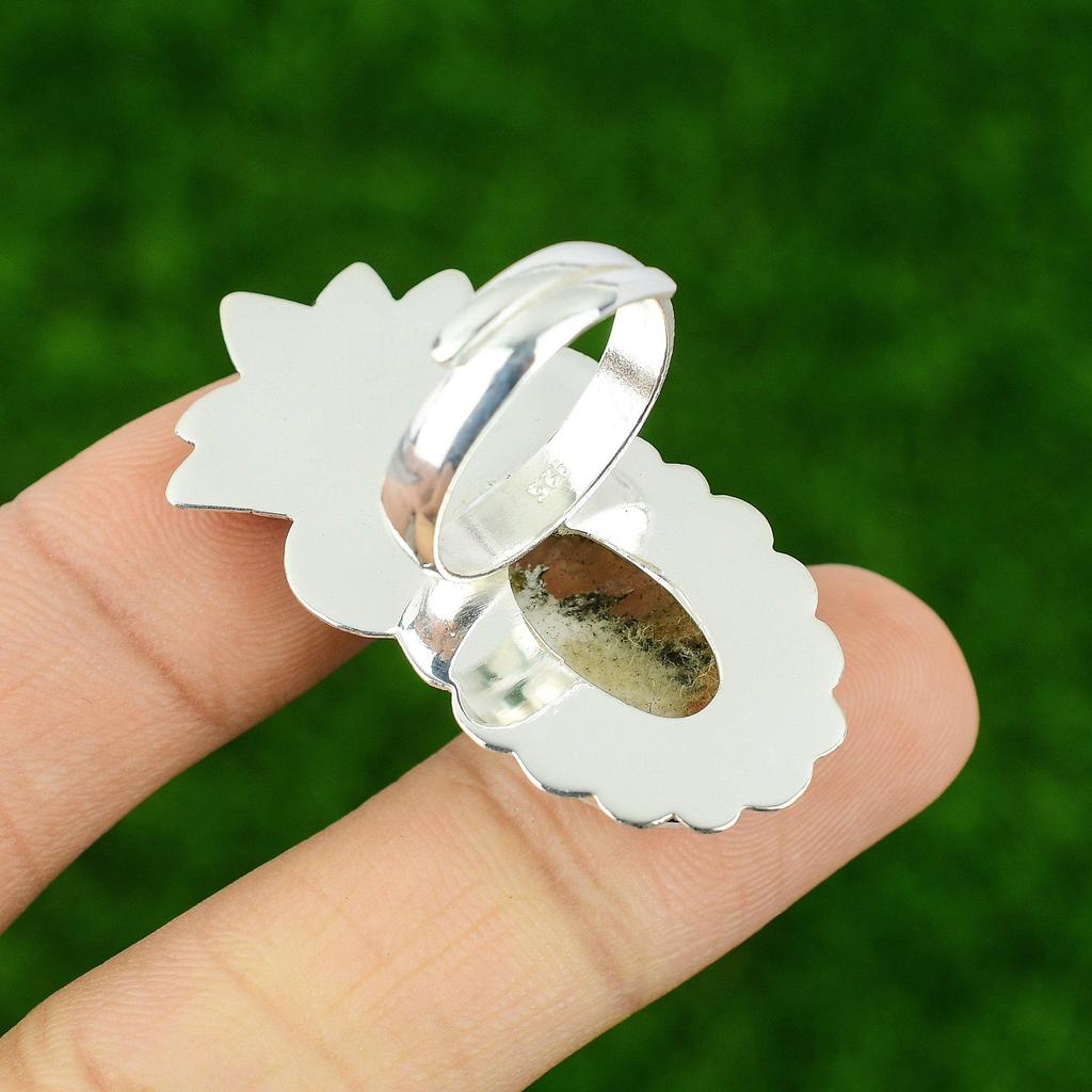 Scolecite Stone Promise Stackable Artisan Boho Ring Jewelry 925 Sterling Silver