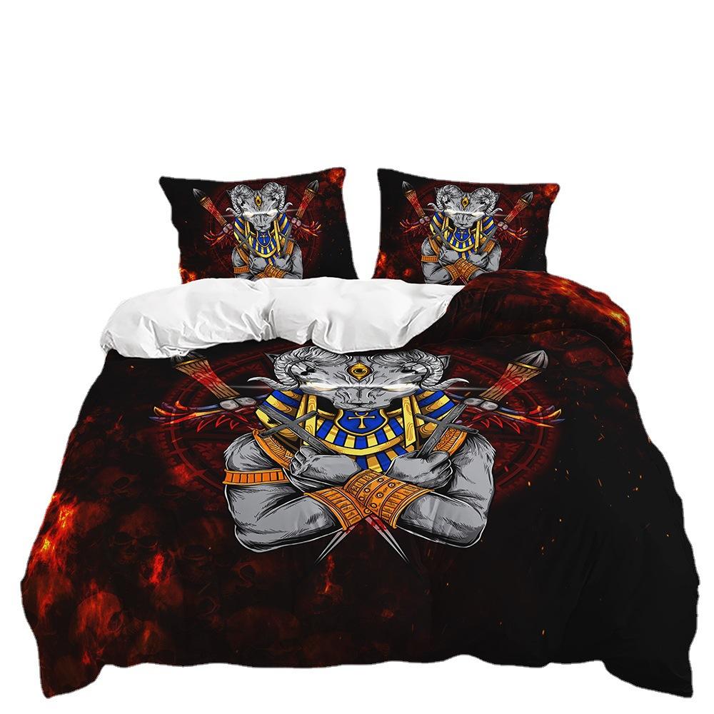 Bed Three-Piece Dark Wind Animal Leopard Panda Kit Quilt Cover Two-Piece Bedroom