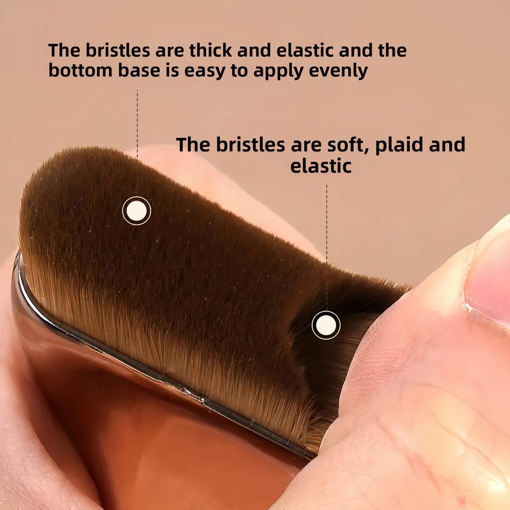 New Small Pillow Foundation Brush Single Ultra-Thin Wide Tongue Shape No Trace Concealer Non-Powder Absorbing Flat Head Soft Bristle Brush