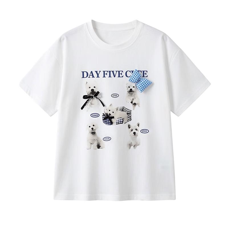 Fuluomi Girls Printed Short-Sleeve T-Shirt