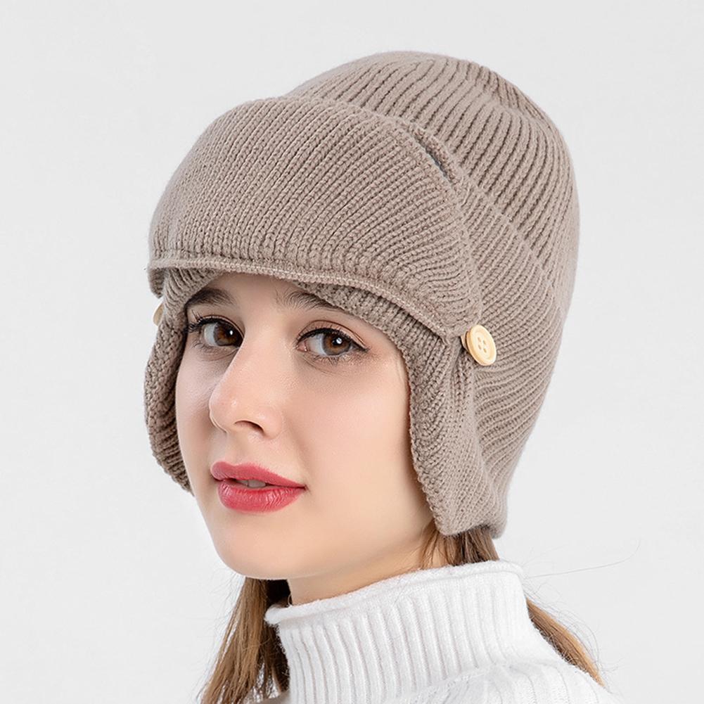 3 In 1 Knitted Goggles Beanie Thicken Winter Hat Korean Style Warm Balaclava All In 1 Protection Super Soft Fleece Lining