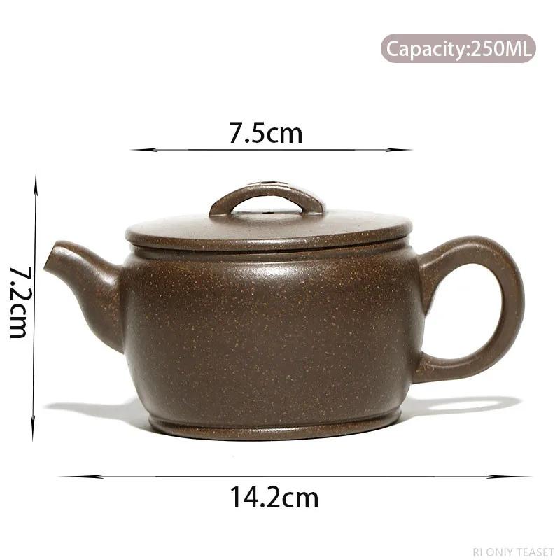 

250ml Chinese Yixing Purple Clay Teapot Beauty Tea Infuser Kettle Tradition Handmade Tea Pot Household Zisha Tea Set Teaware