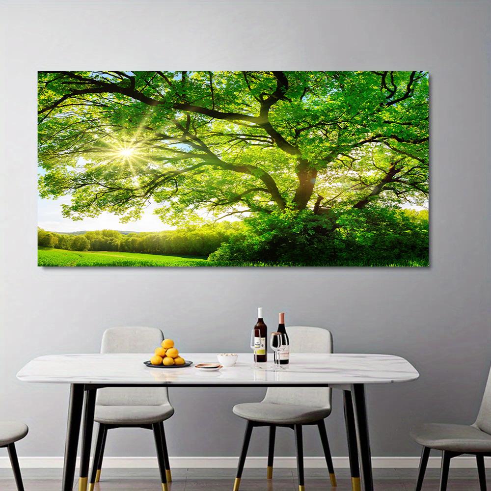 Landschaftsbilder Grüner Baum Leinwandmalerei Wald Poster und Drucke Wandkunst Bäume Bilder für Wohnzimmer Wohnkultur