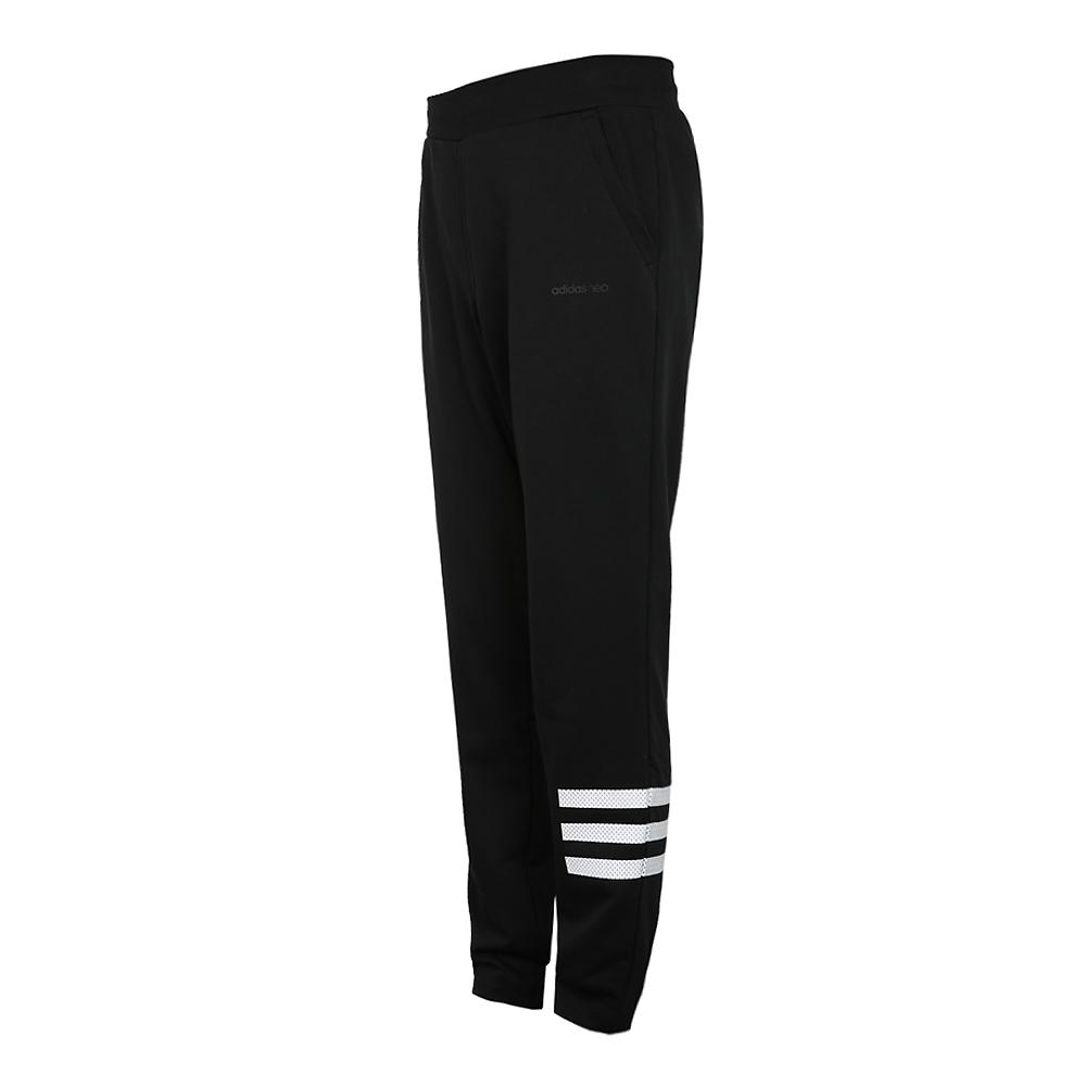 Adidas Neo Comfortable Versatile Simple Striped Knitted Sports Pants Men Bottoms Black DU2382