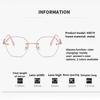 Oversize Rimless Pochromic Myopia Glasses for Women  Twinkling Anti-blue Light Near Sighted Eyewear UV Goggle Shades 0 to-4.0