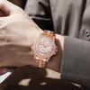 Women's Fashion Diamond Round Dial Alloy Strap Quartz Watch for Christmas and Thanksgiving Gifts