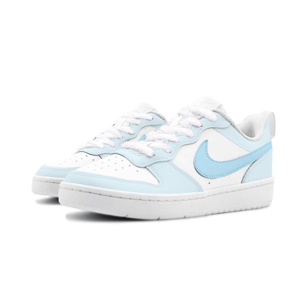 Nike Court Borough 2 Skateboard Shoes Unisex Low Top Blue/White BQ5448-100(Team1855 )