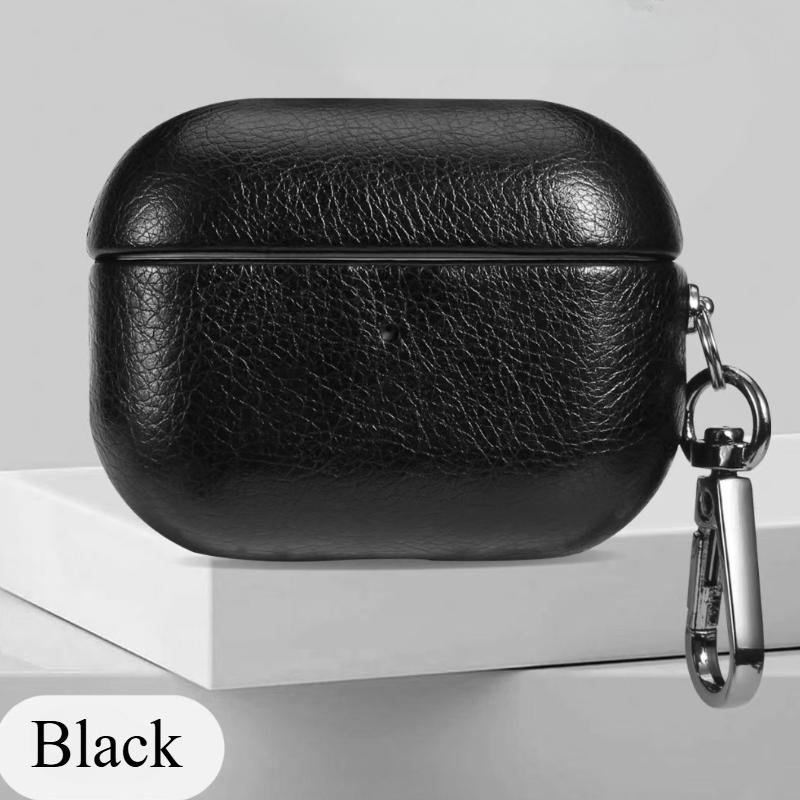 Luxury Oil Leather Headphone Case For Airpods 1 2 3 4 Pro2 Pro3 Bluetooth Case Business PC Hard Shockproof Earphone Cover Funda