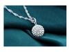 Korean Fashion Imitation Silver Zircon Pendant Necklace for Women